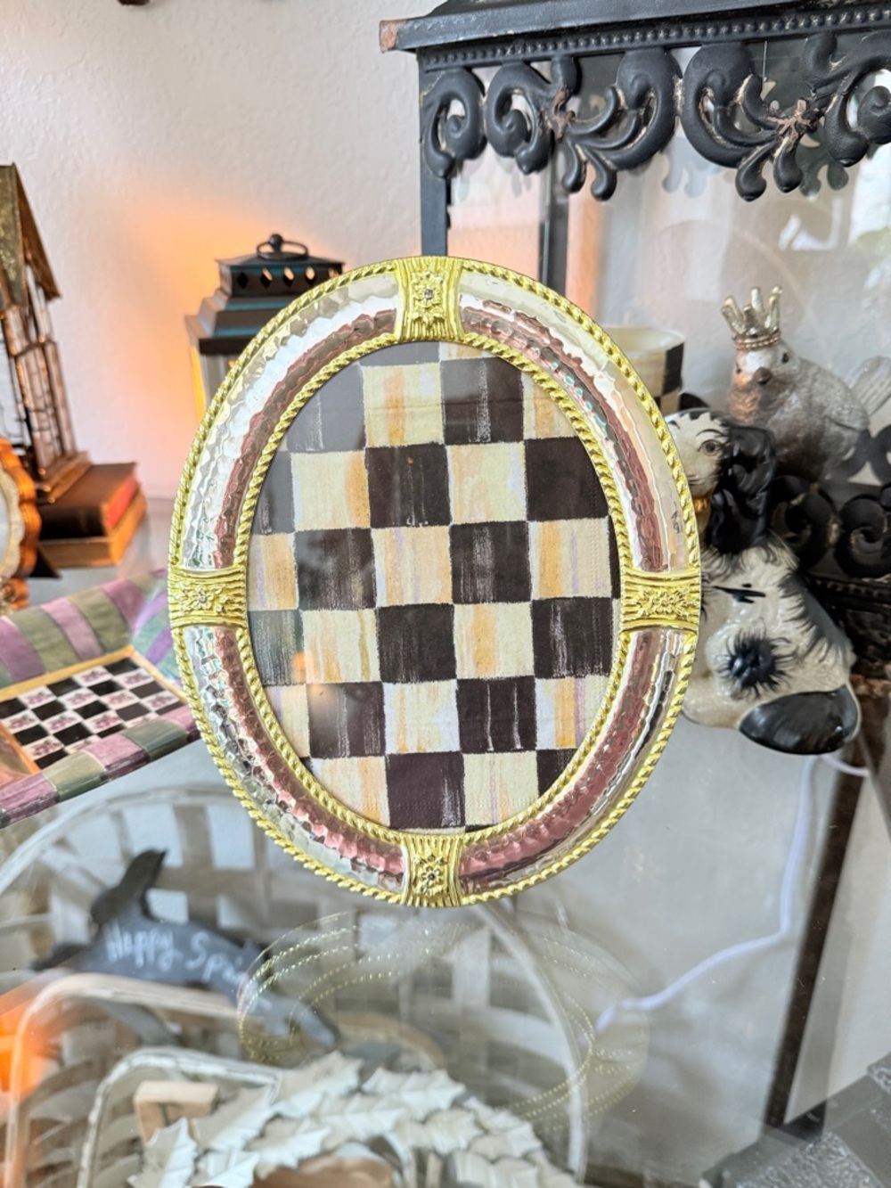 Vintage Solid Brass Oval Picture Frame in Gold and Silver 5X7 - Picture 9 of 10